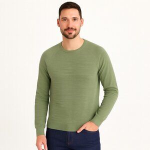 J.Crew Slim Fit Textured Cotton Sweater Sage Green Men’s M – Minimalist & Casual